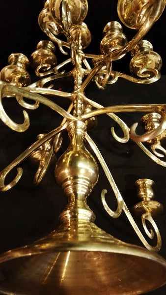 Vintage Brass 17-Lite Candelabra