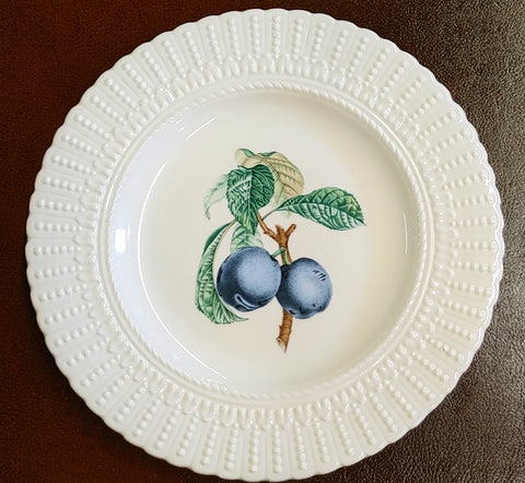 Vintage Royal Caludon Bristol Ironstone Damas de provence Plum Luncheon Plate