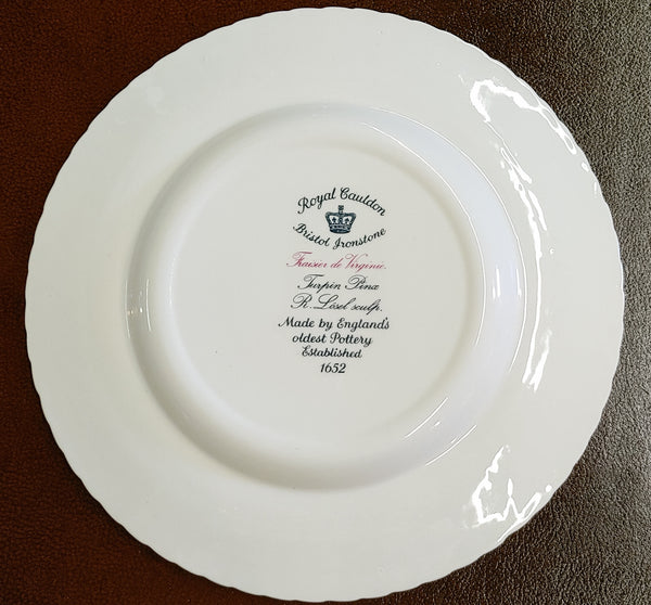 Vintage Royal Cauldon Fraisier de Virginie Raspberry Luncheon Plate