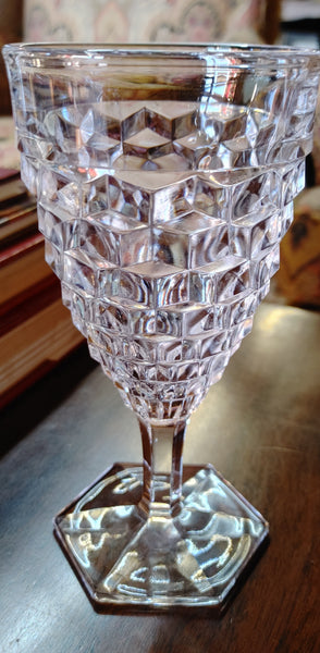 Fostoria American Cubist Water Juice Wine Iced Tea Glass - Set of 4